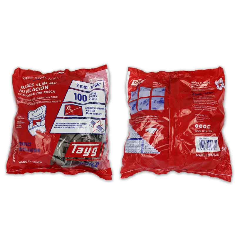 Floor & Wall Tile Levelling Base Clip - 2mm Joint - Pack of 100