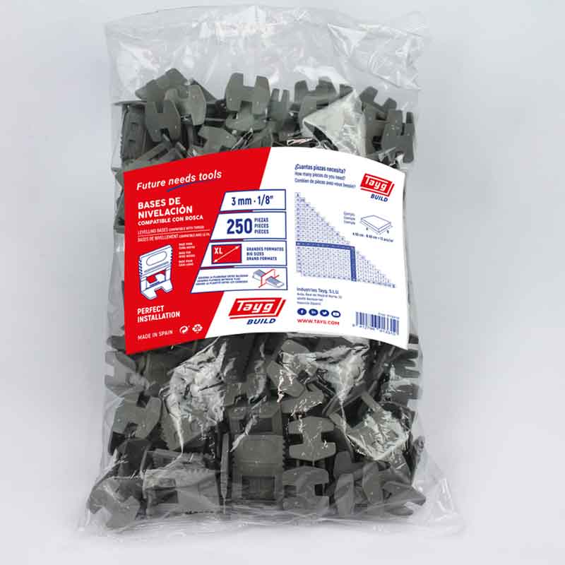 Floor & Wall Tile Levelling Base Clip - 3mm Joint - Pack of 250