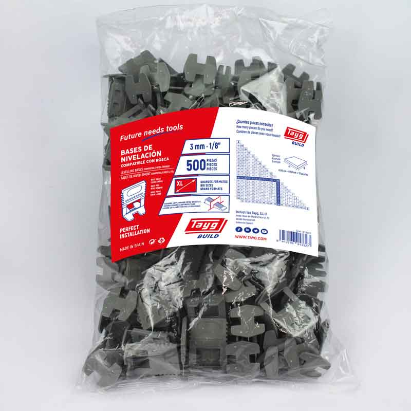 Floor & Wall Tile Levelling High Base Clip - 1mm Joint - Pack of 500