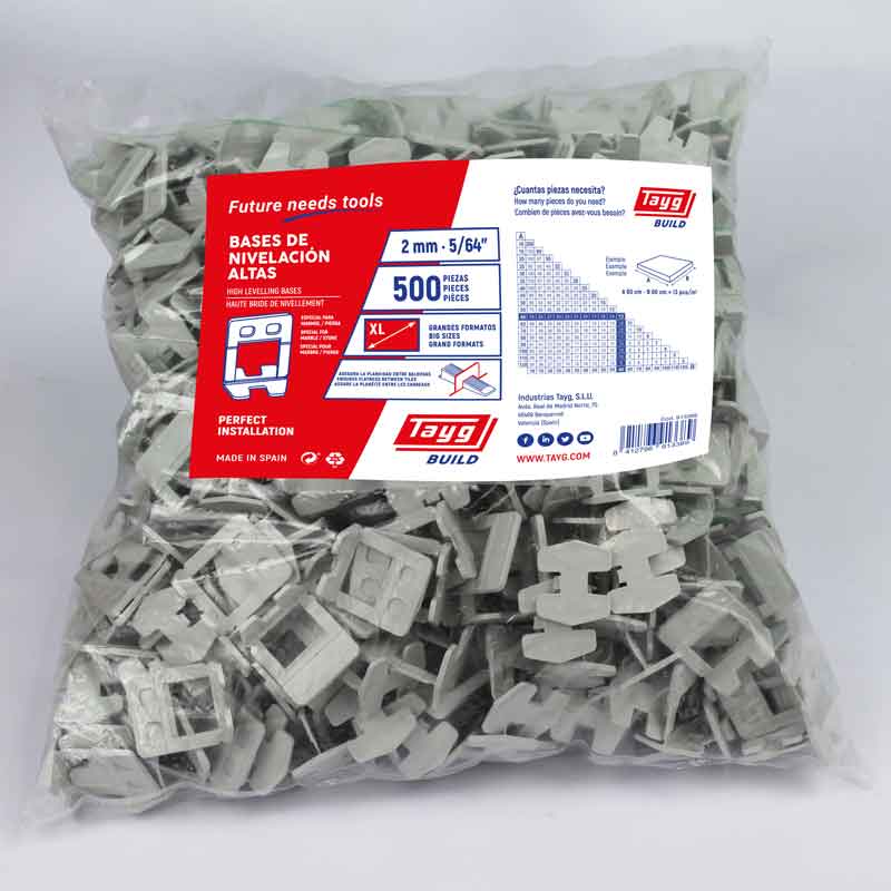 Floor & Wall Tile Levelling High Base Clip - 2mm Joint - Pack of 500