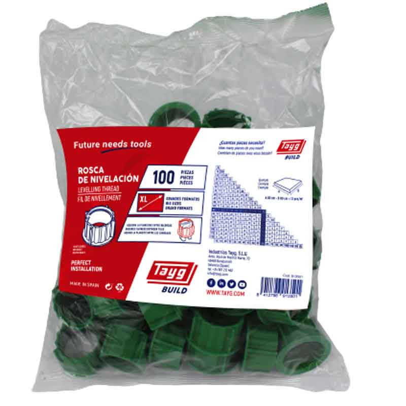 Floor & Wall Tile Screw Cap Levelling Thread System - Pack of 100