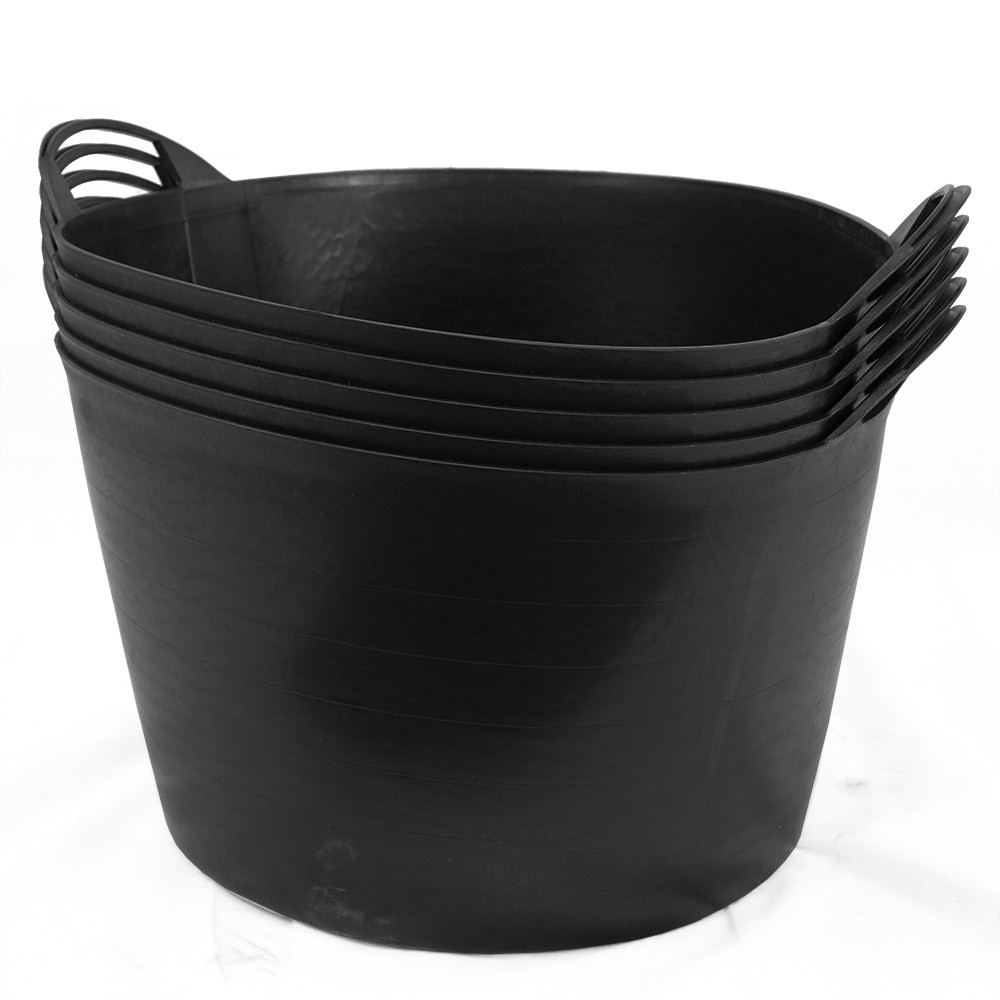 Flexi Tub Multi-Purpose Plastic Trug - 65 Litre Capacity - Pack of 5
