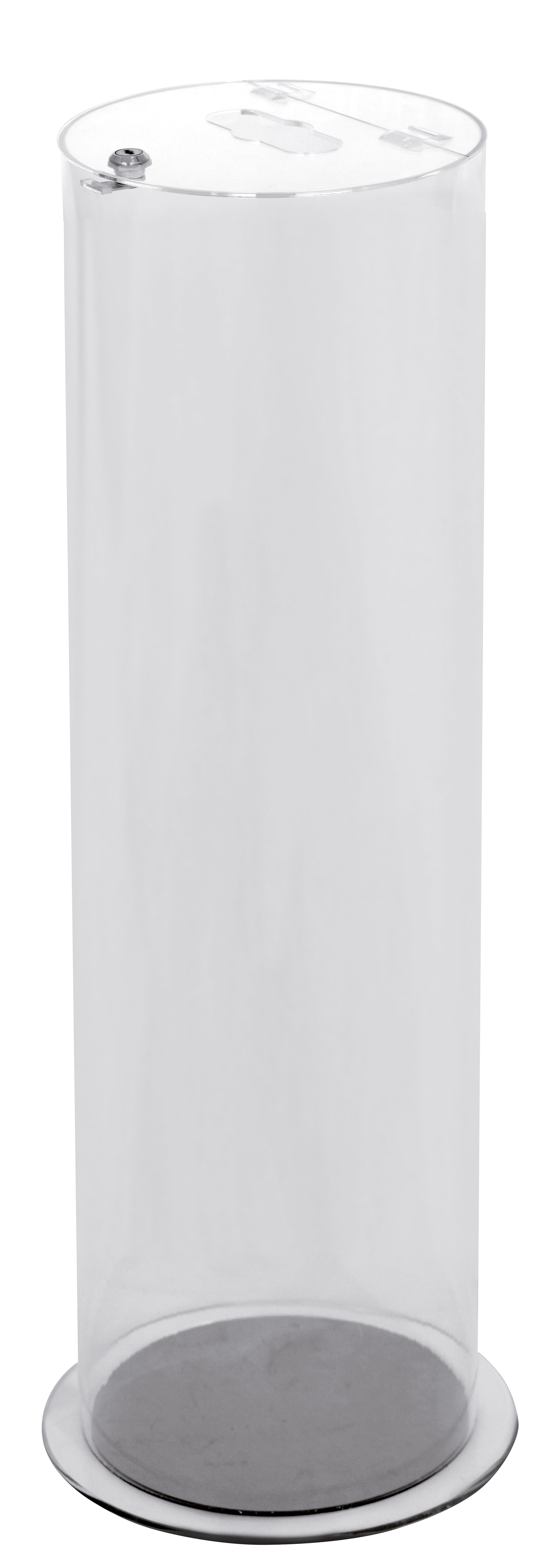 Acrylic Lockable Battery Recycling Bin - 12 / 37 Litres