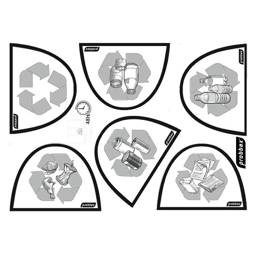 Plastic Pedal Operated Recycling Bin - 30 Litre