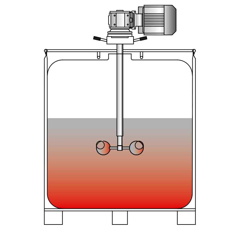 IBC VJ300 Screw-On Fixed Speed Mixing Agitator For Low-Viscosity Liquids