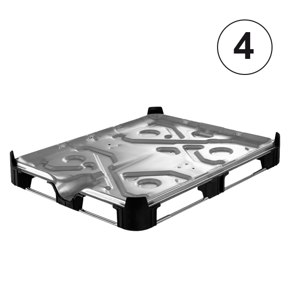 1000 Litre New IBC with Combi Pallet - Non UN Approved Natural Bottle