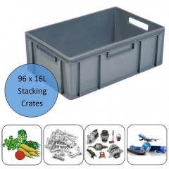 16 Litre HDPE Euro Standard Stacking Crates 