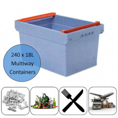 18 Litre HDPE Multiway Containers with Stacking Frame