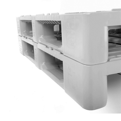 15x Plastic Industrial Hygiene Pallets with 7mm Anti-Slip Edges - 1200 x 800 x 160mm