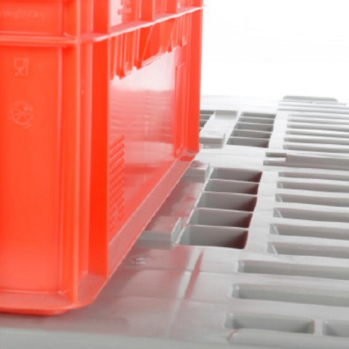 15x Plastic Industrial Euro H1 Hygiene Pallets with 7mm Anti-Slip Edges - 1200 x 800 x 160mm