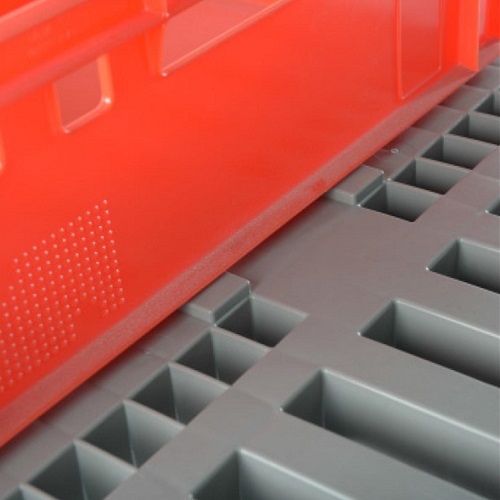 15x Plastic Industrial Hygiene Half Pallets with 7mm Anti-Slip Edges - 800 x 600 x 160mm