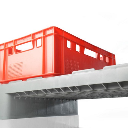 15x Plastic Industrial Hygiene Half Pallets with 7mm Anti-Slip Edges - 800 x 600 x 160mm