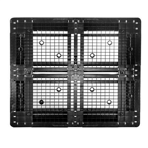 15x Enclosed Plastic Industrial Pallets with 7mm Anti-Slip Edges - 1200 x 1000 x 150mm