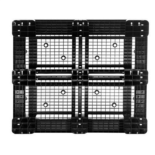 15x Enclosed Plastic Industrial Pallets with 7mm Anti-Slip Edges - 1200 x 1000 x 150mm