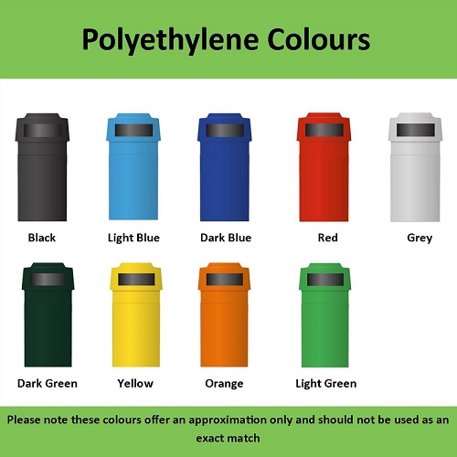 Face Litter Bin - 90 Litre Capacity - colour options
