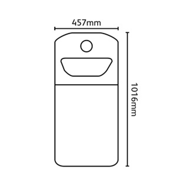 Face Litter Bin - 90 Litre Capacity dimensions
