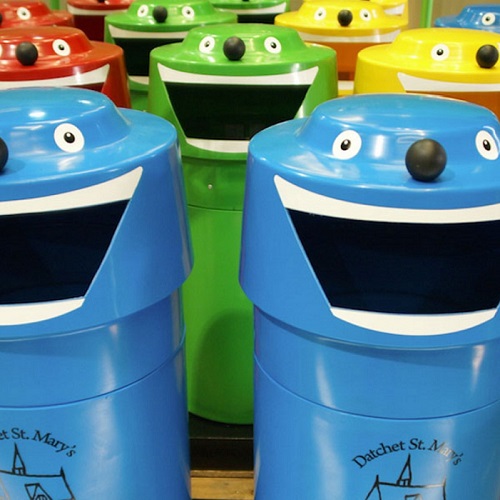 Face Litter Bin - 90 Litre Capacity - several