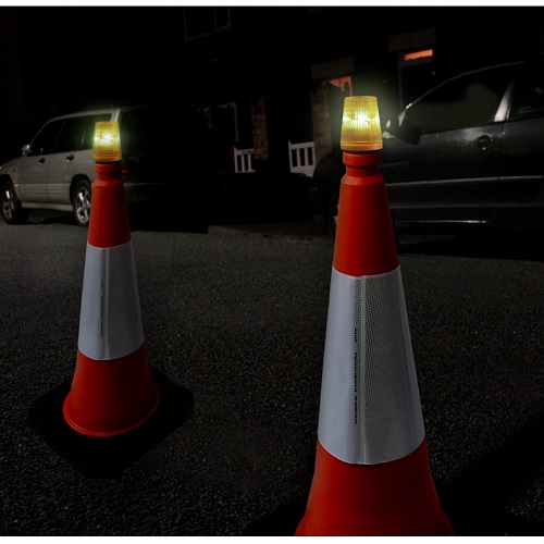 Narrow Mount Traffic Cone Safety Light - Pack of 50