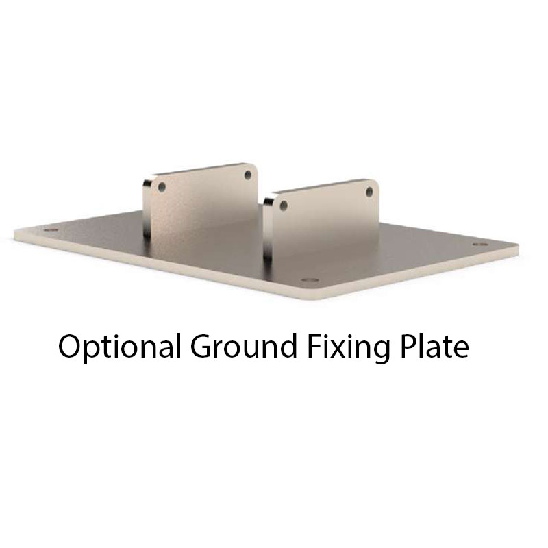 Stratton Single LED Lighting Larch Timber Bollard - optional ground fixing plate