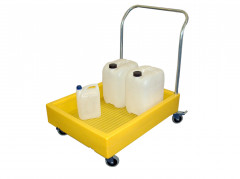 4 Wheeled Bunded Trolley with Handle - 100 Litre 