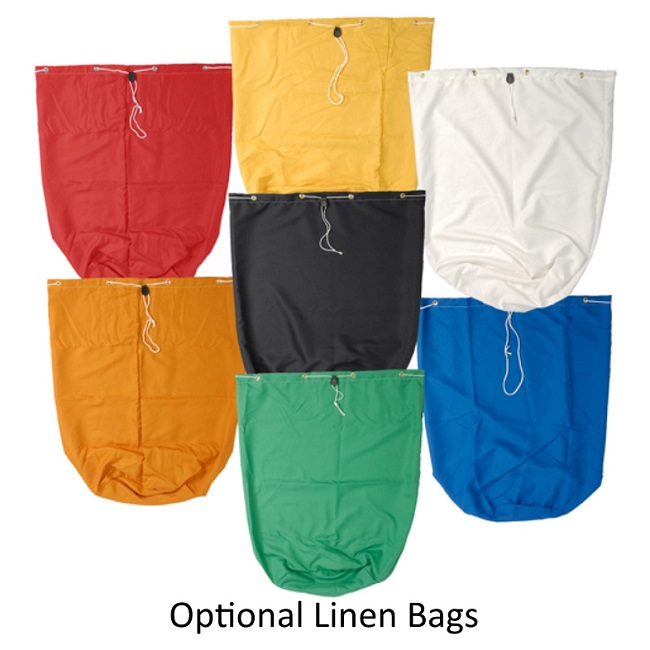 Bristol Maid Steel Double Linen Bag Trolley with Pedal Operated Lids