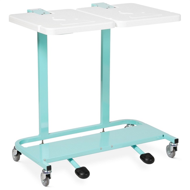 Bristol Maid Steel Double Linen Bag Trolley with Pedal Operated Lids