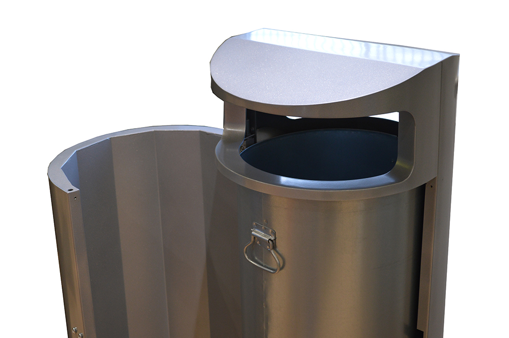 Torpedo Single on Street Litter Bin - 70 Litre