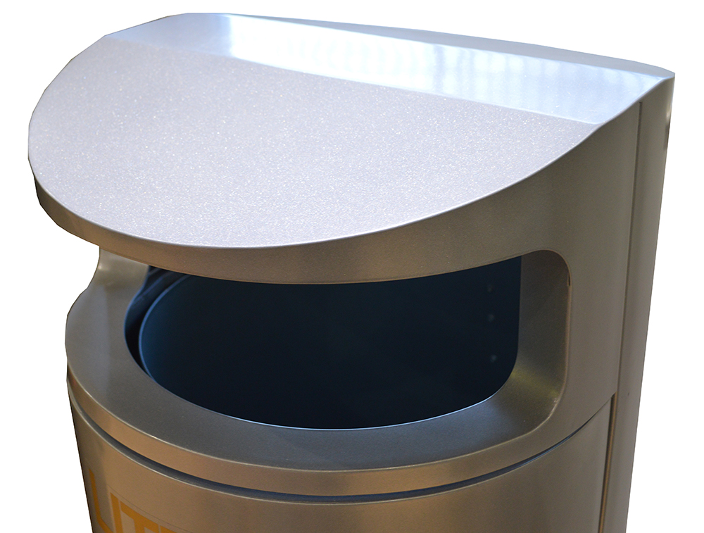 Torpedo Single on Street Litter Bin - 70 Litre