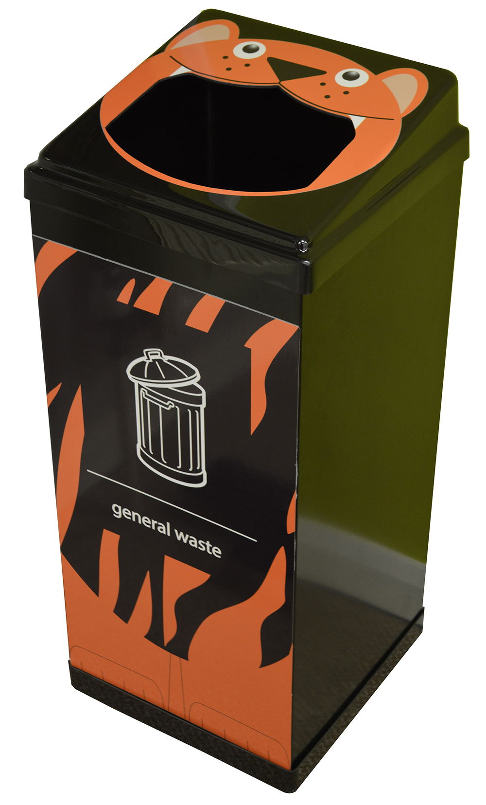 Box Cycle Animal Face Recycling Bin - 60 Litre Capacity