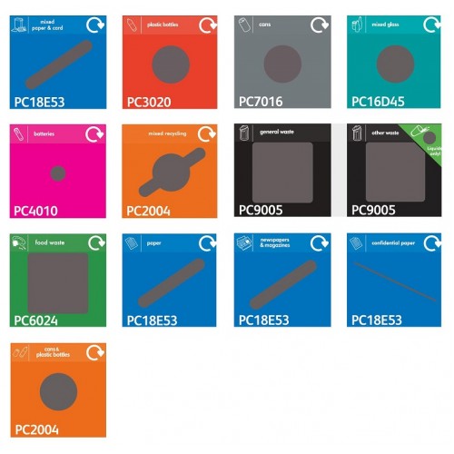 Box Cycle Quad Recycling Bin