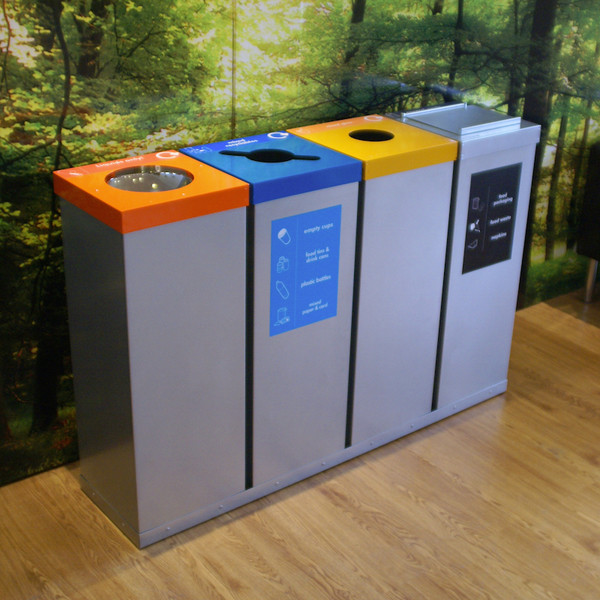 Box Cycle Quad Recycling Bin
