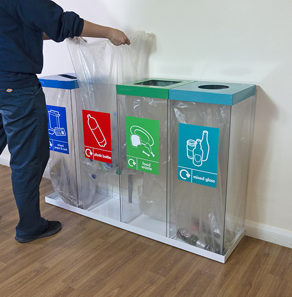 Box Cycle Quad Recycling Bin