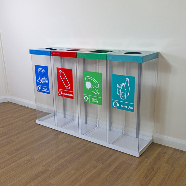 Box Cycle Quad Recycling Bin