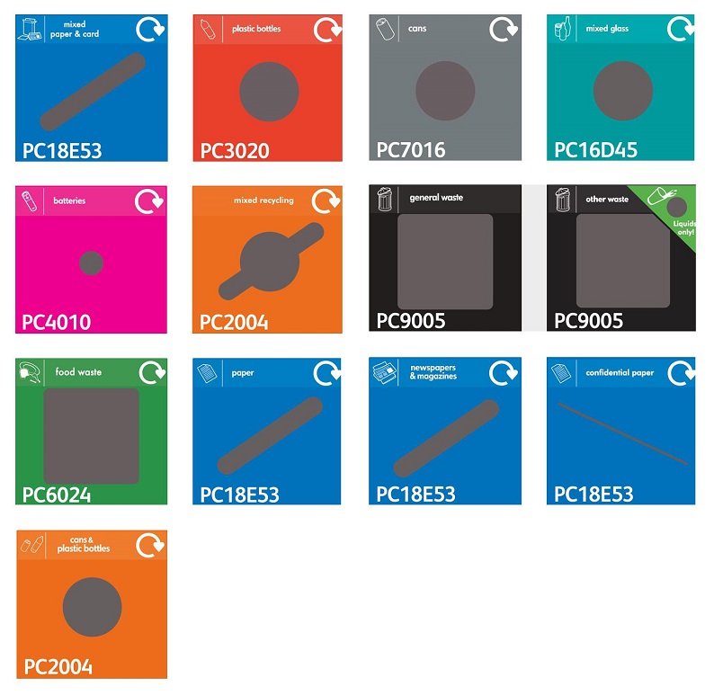 Box Cycle Triple Recycling Bin