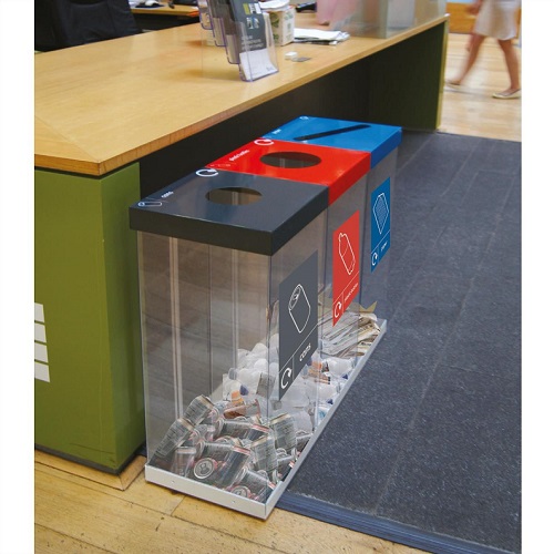 Box Cycle Triple Recycling Bin