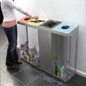 C-Bin Quad Recycling Bin - Different Fascia's