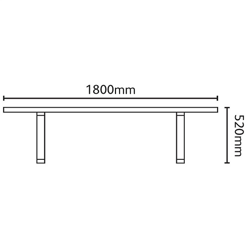 Iroko Hardwood Slatted Bench - dimensions