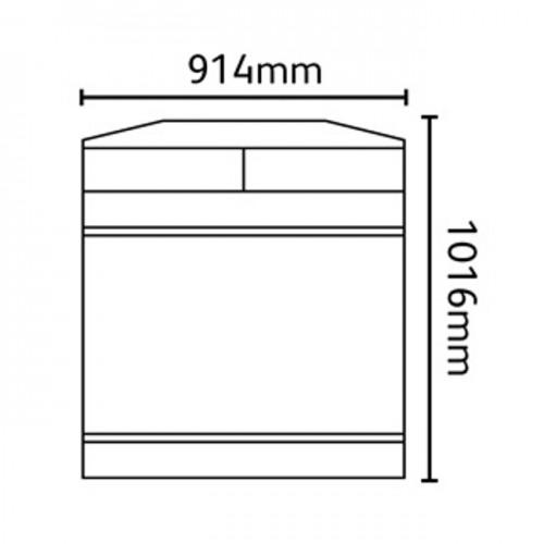 GFC Large Closed Top Litter Bin - 224 Litre