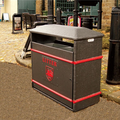GFC Large Closed Top Litter Bin - 154 Litre