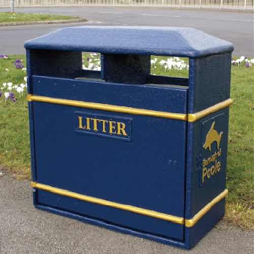 GFC Large Closed Top Litter Bin - 154 Litre