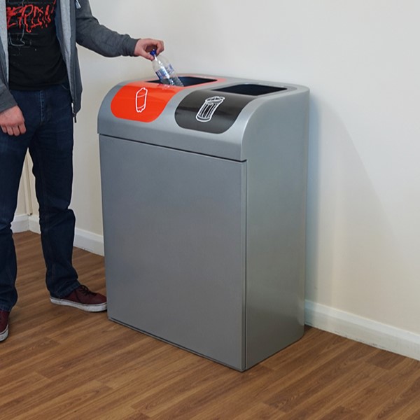 Lute Double Internal Recycling Bin - 160 Litre