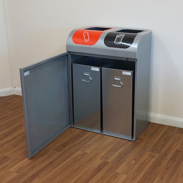 Lute Double Internal Recycling Bin - 160 Litre
