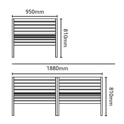 Omega Bench with Backrest
