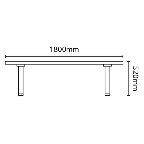 Recycled Plastic & Steel Bench dimensions