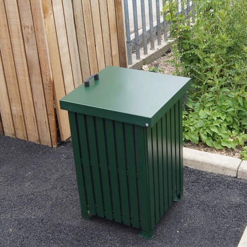 Anti Vandal Square Litter Bin - 112 Litre