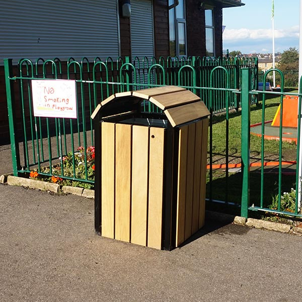 Wooden Litter Bin - 112 Litre 