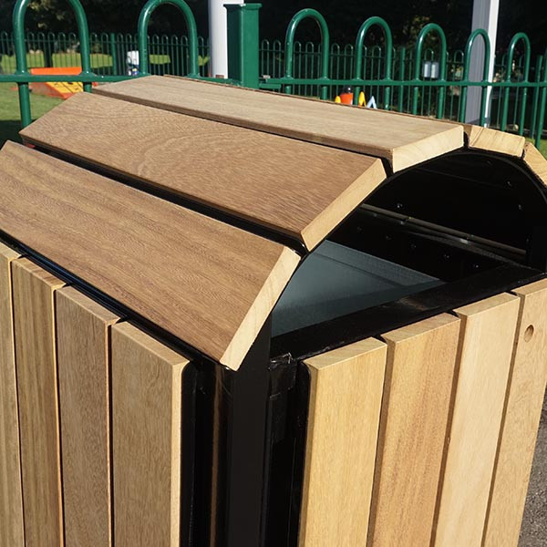 Wooden Litter Bin - 112 Litre 