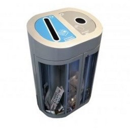 Torpedo Double Transparent Internal Recycling Bin - 120 Litre