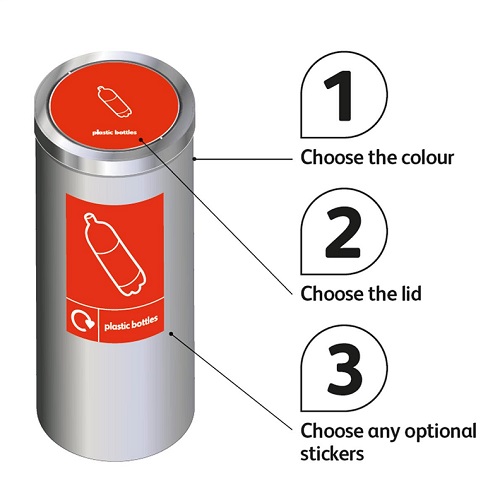 Torpedo Single Recycling Bin