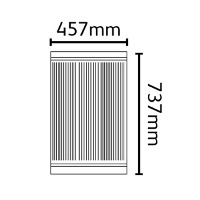 GRP Hexagonal Fluted Open Top Litter Bin - 84 Litre